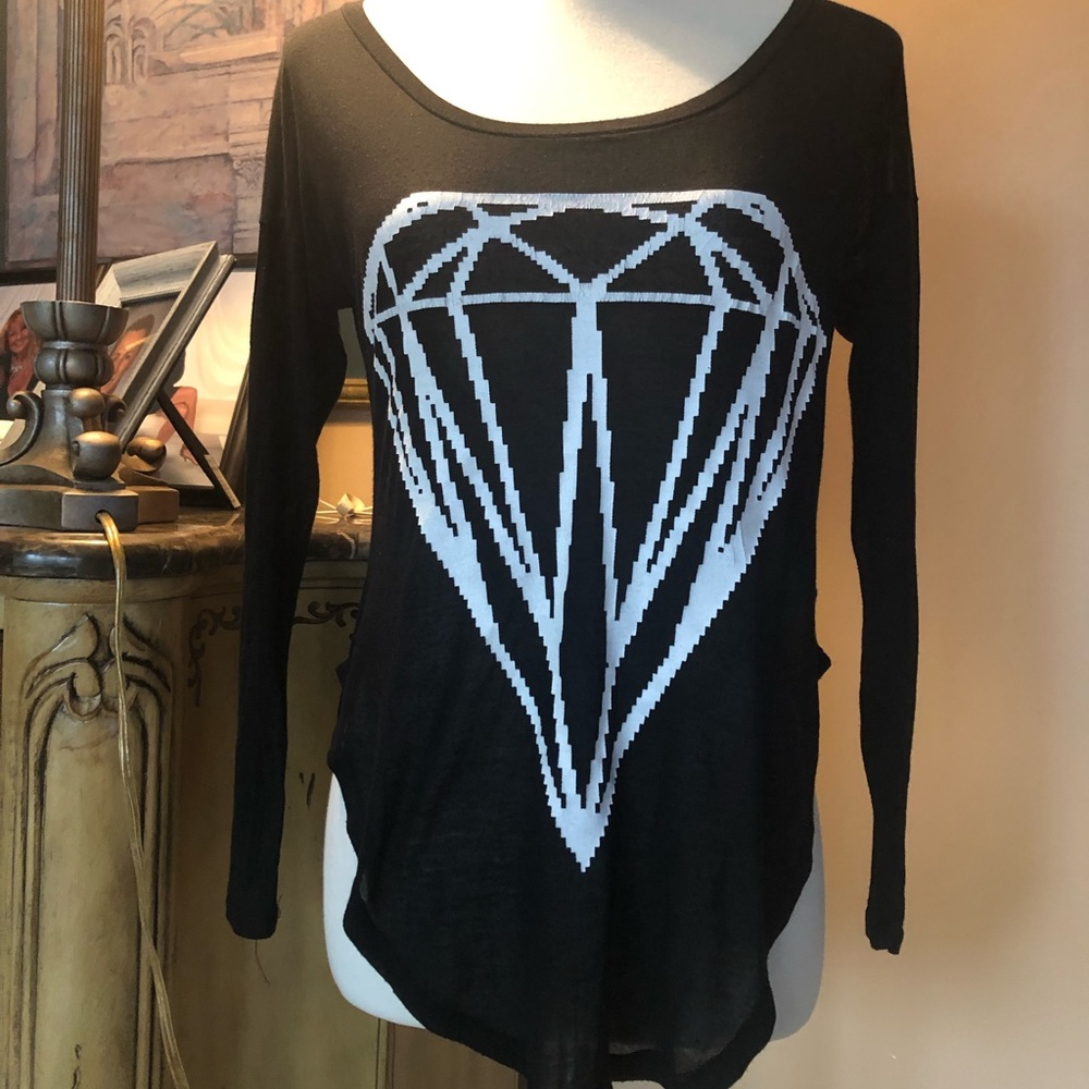 ROCK ROSE CLASSIC BLACK DIAMOND SHIRT S